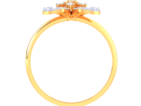 Printable 3D jewelry model of Lady diamond ring 3D Model