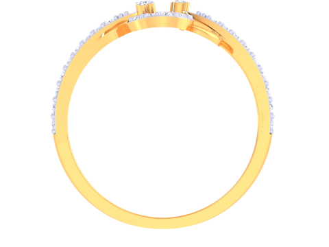 Printable 3D jewelry model of Lady diamond ring Modelo 3D