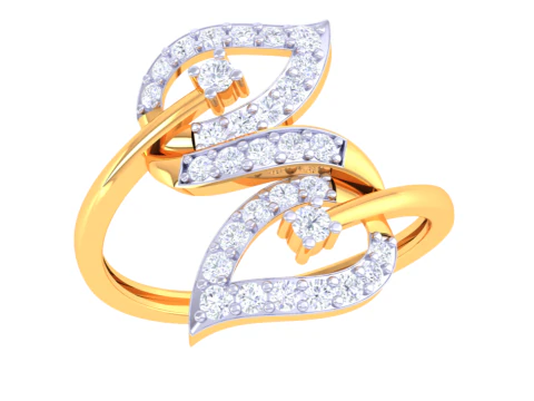 Modelo de joia 3D para impressão do anel de diamante Lady Modelo 3D