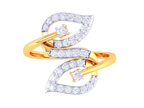 Printable 3D jewelry model of Lady diamond ring Modèle 3D