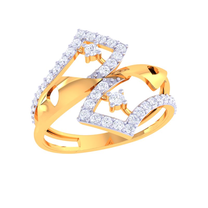 Printable 3D jewelry model of Lady diamond ring Model 3D .c4d .max .obj .3ds .fbx .stl .blend