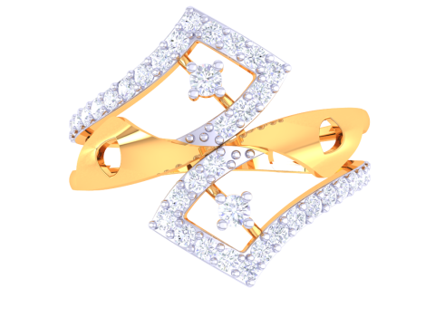Printable 3D jewelry model of Lady diamond ring Model 3D