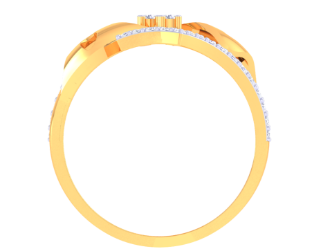 Printable 3D jewelry model of Lady diamond ring Model 3D
