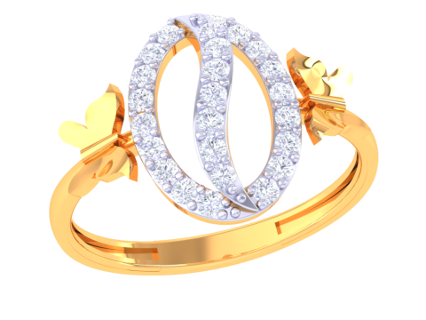 Printable 3D jewelry model of Lady diamond ring Modello 3D