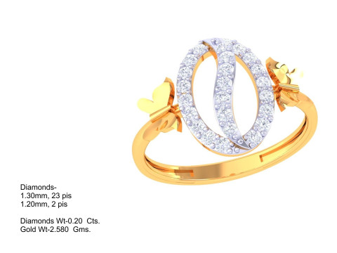 Printable 3D jewelry model of Lady diamond ring 3D 模型