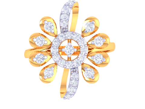 Printable 3D jewelry model of Lady diamond ring 3D Modell