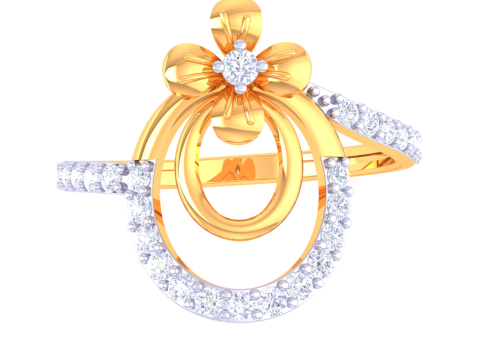 Printable 3D jewelry model of Lady diamond ring 3Dモデル