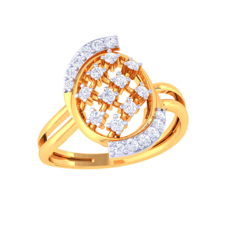 Printable 3D jewelry model of Lady diamond ring Model 3D .c4d .max .obj .3ds .fbx .stl .blend 