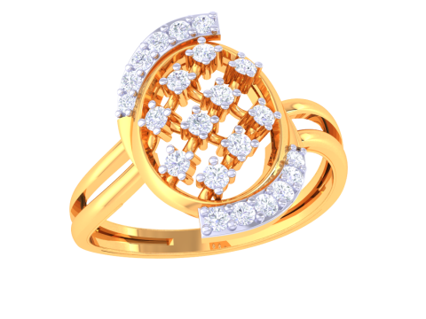 Printable 3D jewelry model of Lady diamond ring 3D Модель