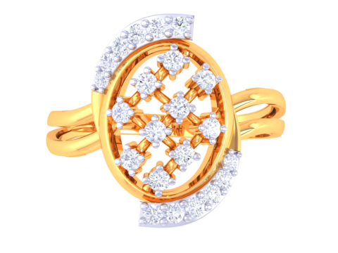 Printable 3D jewelry model of Lady diamond ring Model 3D