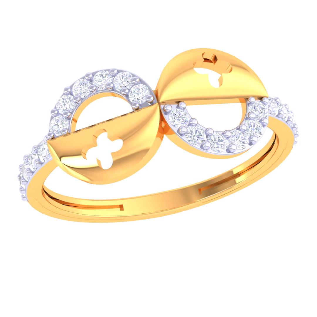 Printable 3D jewelry model of Lady diamond ring 3D Model .c4d .max .obj .3ds .fbx .stl .blend