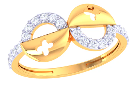 Modello di gioiello stampabile in 3D dell'anello con diamante Lady Modello 3D