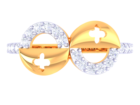 Printable 3D jewelry model of Lady diamond ring 3D मॉडल