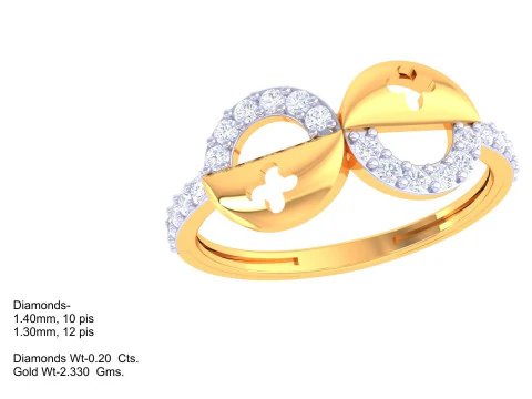 Printable 3D jewelry model of Lady diamond ring 3D Model