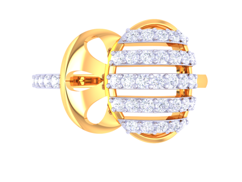 Printable 3D jewelry model of Lady diamond ring Modello 3D