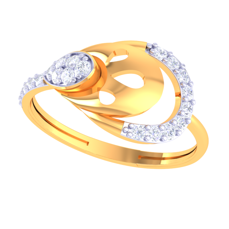 Printable 3D jewelry model of Lady diamond ring 3D 모델 .c4d .max .obj .3ds .fbx .stl .blend