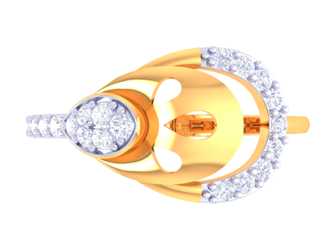 Printable 3D jewelry model of Lady diamond ring 3D 모델