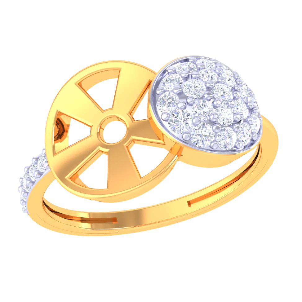 Printable 3D jewelry model of Lady diamond ring 3D Model .c4d .max .obj .3ds .fbx .stl .blend 
