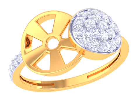 Printable 3D jewelry model of Lady diamond ring 3D Model