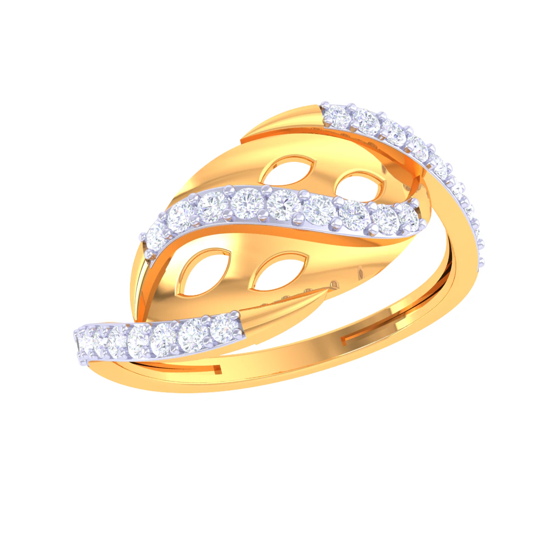 Printable 3D jewelry model of Lady diamond ring 3D Model .c4d .max .obj .3ds .fbx .stl .blend 