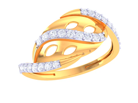 Printable 3D jewelry model of Lady diamond ring 3D Model