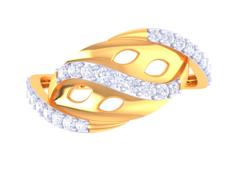 Printable 3D jewelry model of Lady diamond ring Modelo 3D
