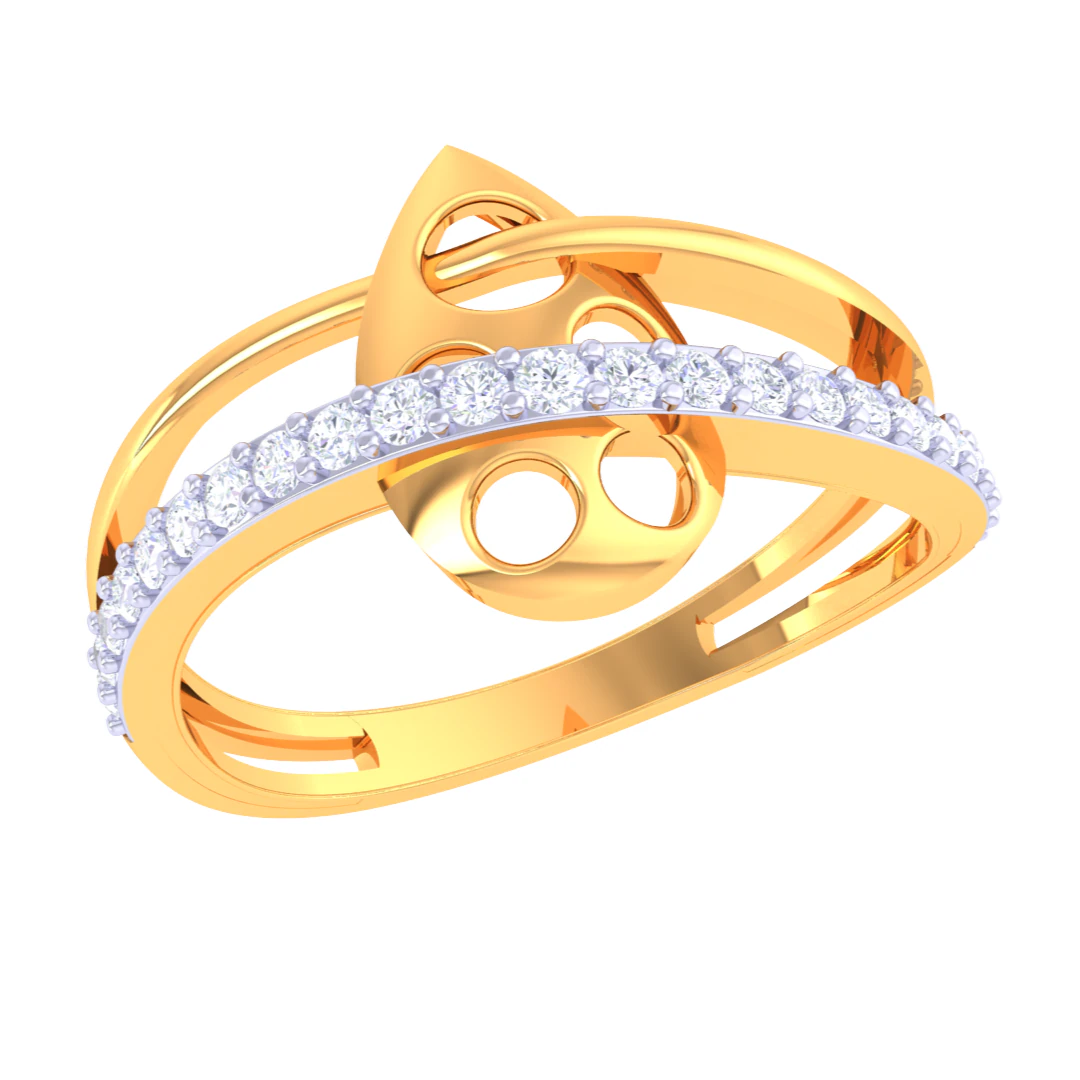Printable 3D jewelry model of Lady diamond ring 3D Model .c4d .max .obj .3ds .fbx .stl .blend