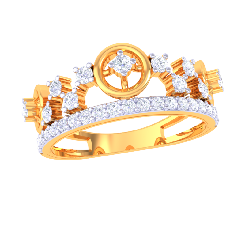 Printable 3D jewelry model of Lady diamond ring 3D Модель .c4d .max .obj .3ds .fbx .stl .blend