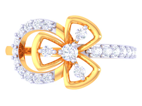 Printable 3D jewelry model of Lady diamond ring 3D Model