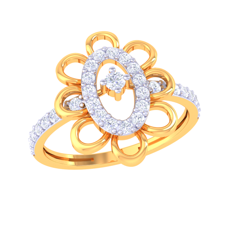 Printable 3D jewelry model of Lady diamond ring 3D Modell .c4d .max .obj .3ds .fbx .stl .blend 