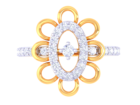 Printable 3D jewelry model of Lady diamond ring 3D Modell