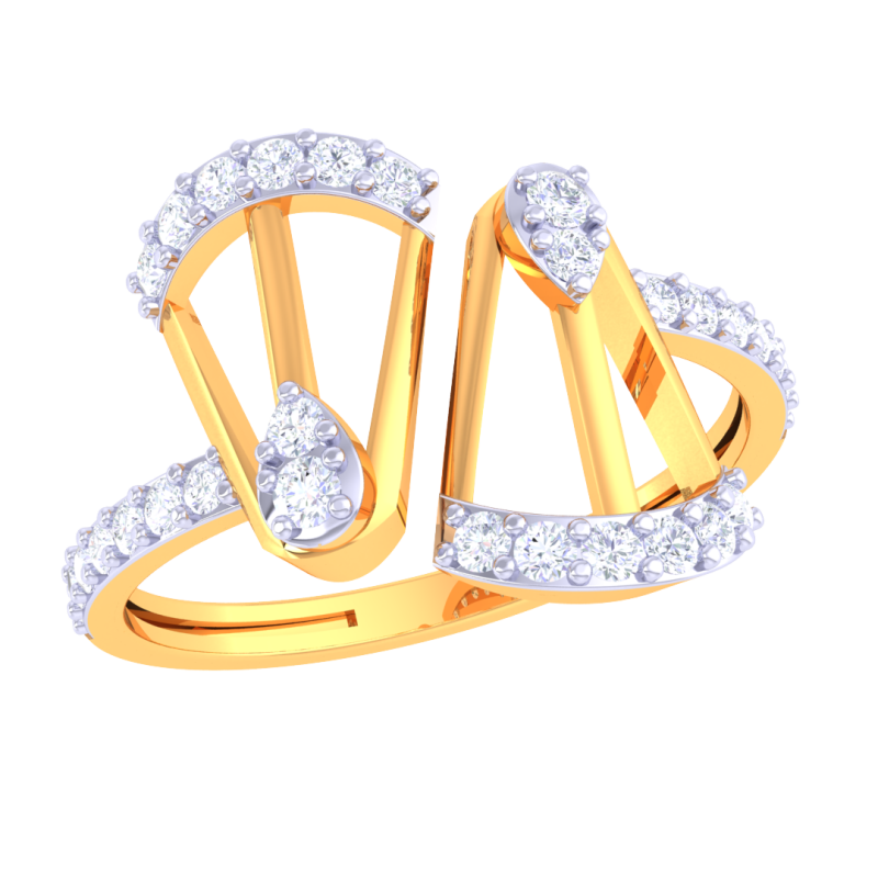 Printable 3D jewelry model of Lady diamond ring Modèle 3D .c4d .max .obj .3ds .fbx .stl .blend