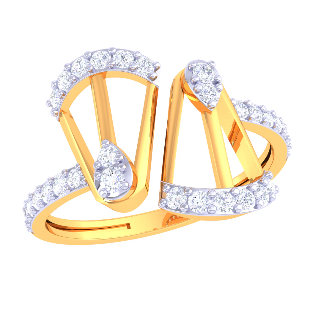 Printable 3D jewelry model of Lady diamond ring 3D Model .c4d .max .obj .3ds .fbx .stl .blend 