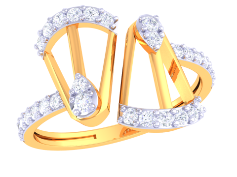 Printable 3D jewelry model of Lady diamond ring Model 3D