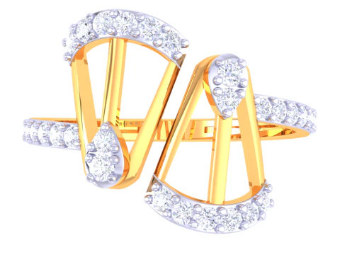 Printable 3D jewelry model of Lady diamond ring 3D Model