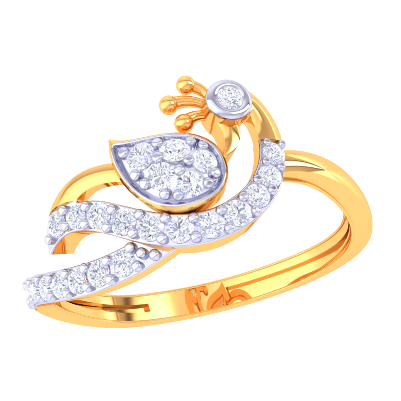 Printable 3D jewelry model of Lady diamond ring Modelo 3D .c4d .max .obj .3ds .fbx .stl .blend