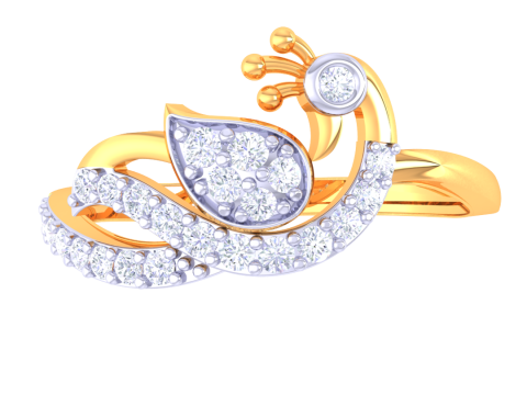 Printable 3D jewelry model of Lady diamond ring Modelo 3D