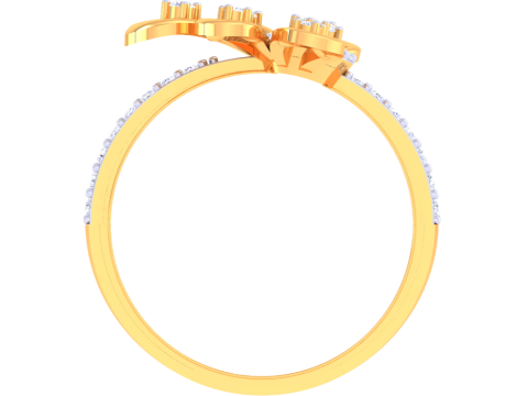 Printable 3D jewelry model of Lady diamond ring Modelo 3D