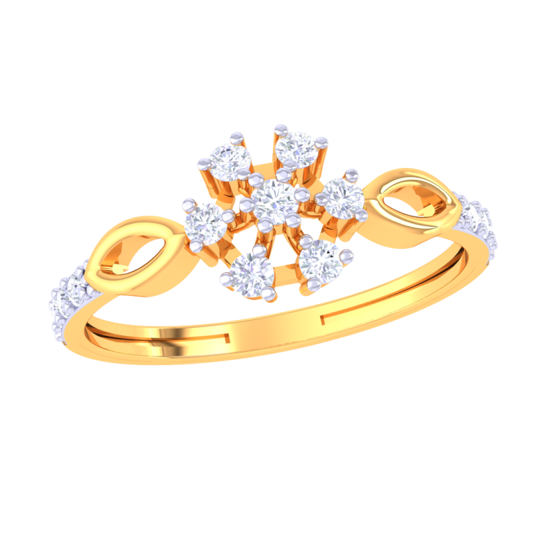 Printable 3D jewelry model of Lady diamond ring 3D Model .c4d .max .obj .3ds .fbx .stl .blend