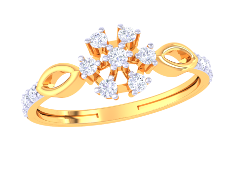Printable 3D jewelry model of Lady diamond ring 3D Model