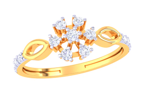 Modelo de joyer&iacute;a 3D imprimible del anillo de diamantes Lady Modelo 3D