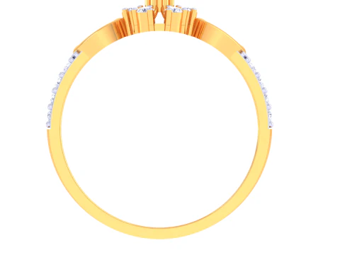 Printable 3D jewelry model of Lady diamond ring 3D Model