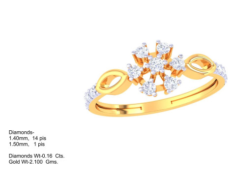 Printable 3D jewelry model of Lady diamond ring 3D Model