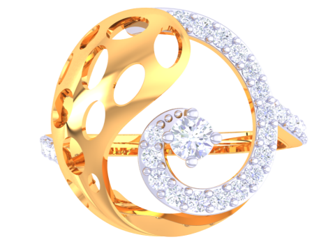 Printable 3D jewelry model of Lady diamond ring 3D Model