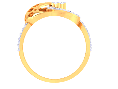 Printable 3D jewelry model of Lady diamond ring 3D Model
