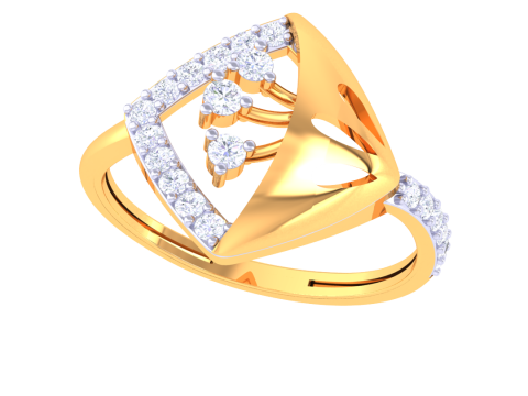 Printable 3D jewelry model of Lady diamond ring 3D Modell