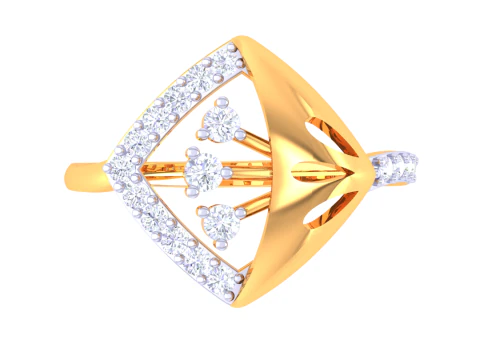Printable 3D jewelry model of Lady diamond ring 3D Model