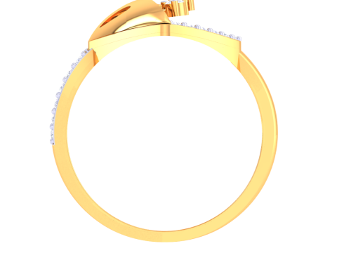 Printable 3D jewelry model of Lady diamond ring Modelo 3D