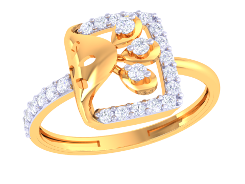 Printable 3D jewelry model of Lady diamond ring Model 3D