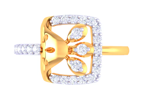 Printable 3D jewelry model of Lady diamond ring 3D Model